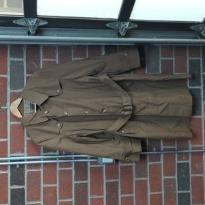 Christian Dior Men's Lightweight Camel Belted Button Up Trench Coat Size 44L